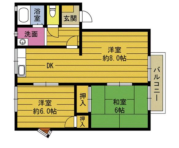 フレグランス十王Ｂ ２０２号室の賃貸情報（杵築市大字杵築1500番地1
