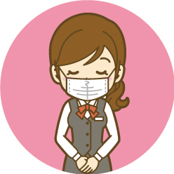 従業員のマスク着用について